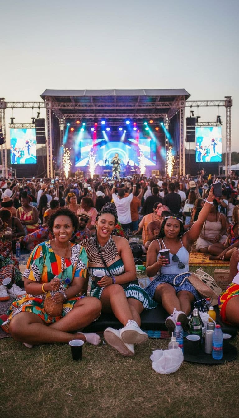 Event celebration with decorations and lighting